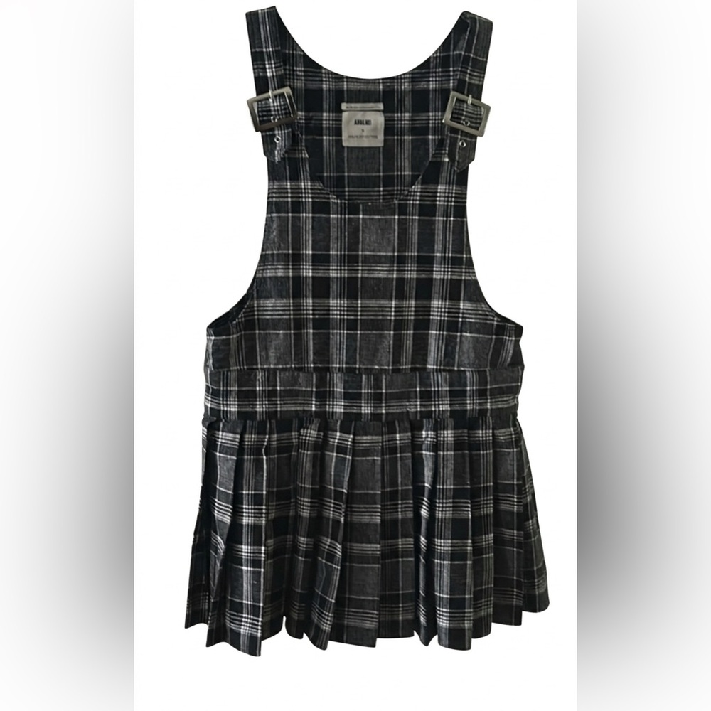 Anna Sui x Urban Outfitters Plaid Pinafore Mini Dress XS